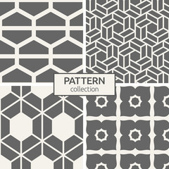 Set of four seamless patterns.