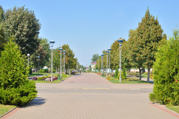 Fototapeta premium Lenin street in Stolin.
