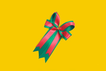 Ribbon with bow ,studio shot