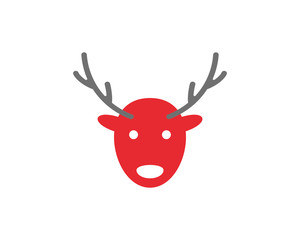 Christmas deer icon symbol vector