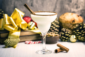 Eierpunsch is an alcoholic, warm, sweetened, egg-based German eggnog. Winter drink and can be found in Germany and Austria. Eierpunsch is made with egg yolk, sugar, white wine and vanilla.