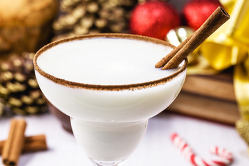 Eierpunsch is an alcoholic, warm, sweetened, egg-based German eggnog. Winter drink and can be found in Germany and Austria. Eierpunsch is made with egg yolk, sugar, white wine and vanilla.