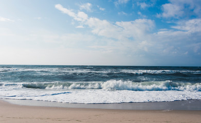 View of beach and clouds