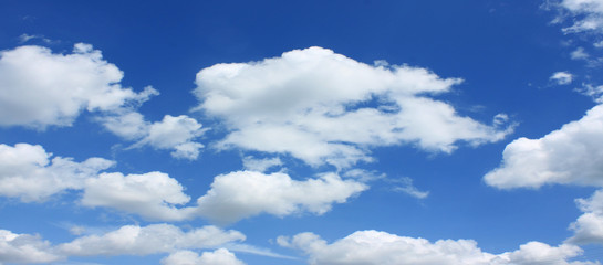 Empty white cloud on blue sky