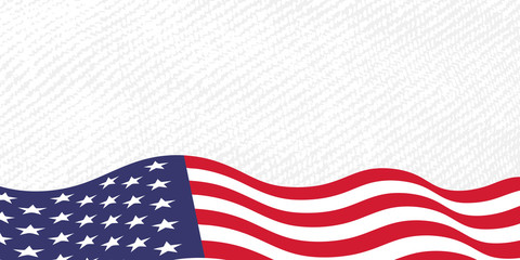 Fototapeta premium Vector USA flag on white background. Vector template for banner or other production on the veterans day on November.