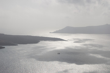 Obraz premium Grey evening in Santorini, Greece