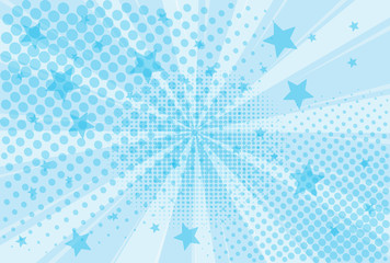 Blue and white background of the Book in comic style pop art superhero. Lightning blast halftone dots. Cartoon vs. Vector - 292905590
