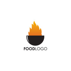 Food logo design with using bowl icon vector template