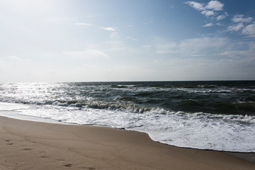 View of beach and clouds