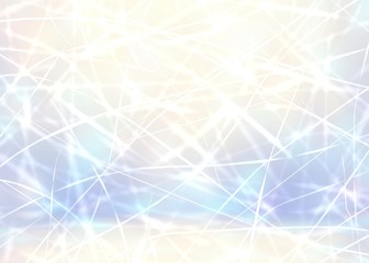 Icy room 3d illustration. Winter holiday interior. Bright shiny clear abstract background. Fairy tale decor. Soft hologram texture. Clear plexus cracks structure. Wonderful studio graphic.