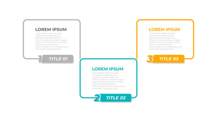 Thin line elements Infographic with 3 options, steps. Business process for diagram, annual report, info chart, graph.