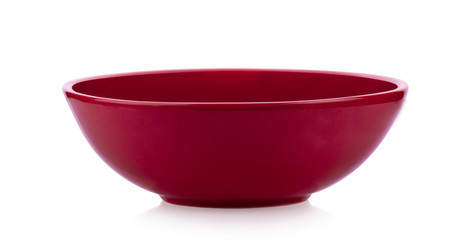red bowl isolated on white background