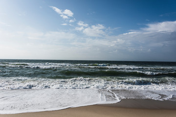 View of beach and clouds