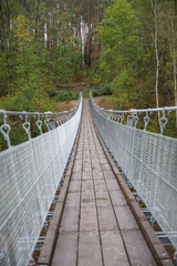 Fototapeta na wymiar Hängeseilbrücke über dem Bärental in der Hohen Schrecke