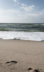 View of beach and clouds