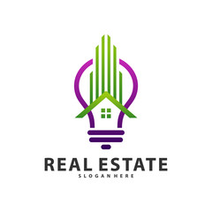 Creative Bulb City Logo Symbol Template Design Vector, Emblem, Design Concept, Creative Symbol, Icon