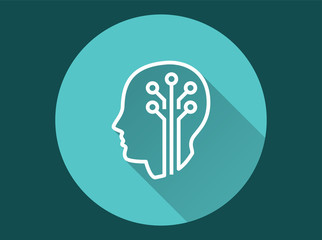 Artificial intelligence - vector icon for graphic and web design.