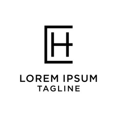 initial letter logo EH, HE logo template