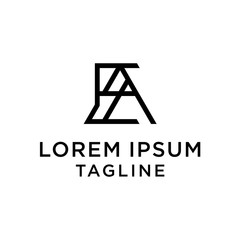 initial letter logo EA, AE logo template
