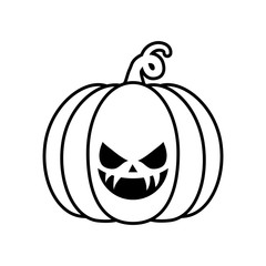 halloween pumpkin on white background
