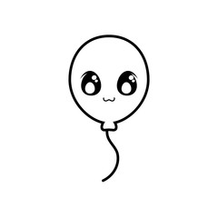 helium balloon on white background