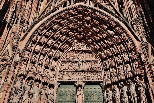 Stra&szlig;burg, M&uuml;nster, Hauptportal,  Tympanon