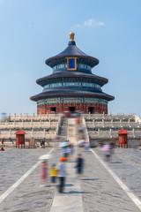 Temple of Heaven in China. Beijing. One of the most tourist and most visited places in China.