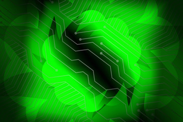 Obraz premium abstract, green, technology, pattern, blue, light, wallpaper, design, business, futuristic, texture, illustration, digital, art, web, concept, line, backdrop, shape, internet, graphic, square