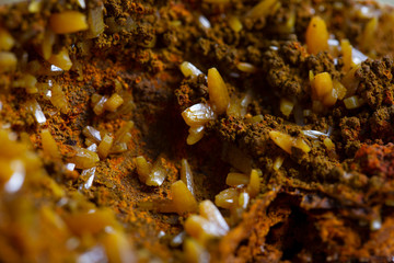 Wulfenite stone.  natural mineral specimens.