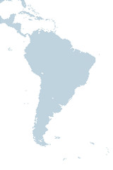 dotted South America map large size type1