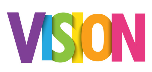 VISION colorful gradient typography banner