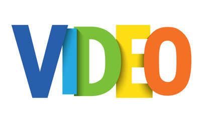 VIDEO colorful gradient typography banner