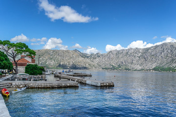 Prcanj on Kotor Bay in Montenegro