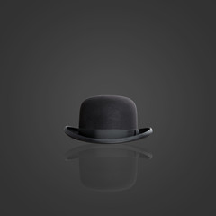black hat on black background
