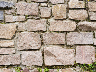Light brown stone wall texture. Square shape stones.