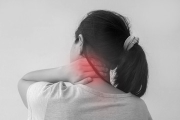 neck pain and office syndrome concept