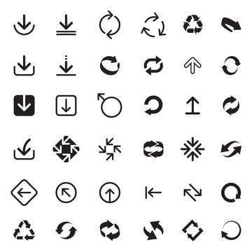 Set of vector arrows for web. COLLECTION OF ICONS.