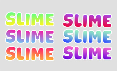 slime vector. slime logo gradient vector set.