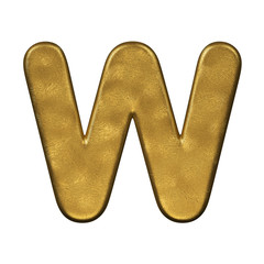 Golden foiled letter W - Capital 3d precious font - suitable for Business, luxury or fortune related subjects