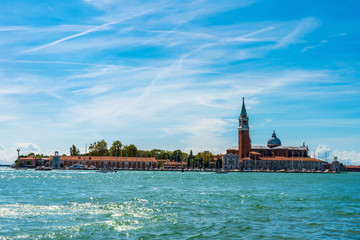 Scenic view of San Giorgio island in Venice. Italy.
