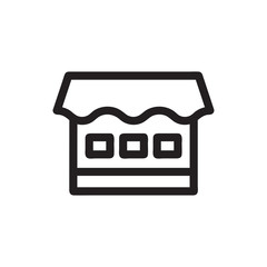 Store vector icon, shop and market symbol. Simple, flat design for web or mobile app