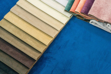 Catalog of multicolored cloth from matting fabric texture background, silk fabric texture