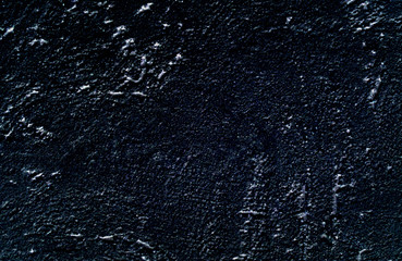 Fototapeta premium Black abstract background. Dark rustic cover with empty copy space. Rough wall surface 