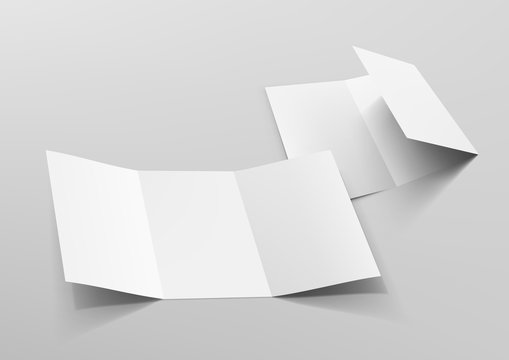 Realistic Tri-Fold A5 Or A4 Brochure Mockup