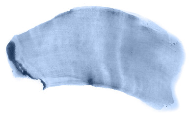 Abstract watercolor background hand-drawn on paper. Volumetric smoke elements. Navy blue color. For design, web, card, text, decoration, surfaces.