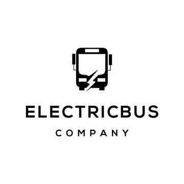 vector logo electric bus design template ready for use