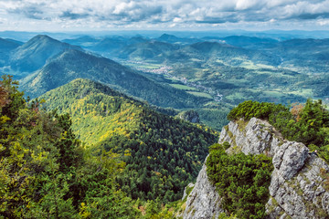 Little Fatra mountain and Terchova from Big Rozsutec, Slovakia