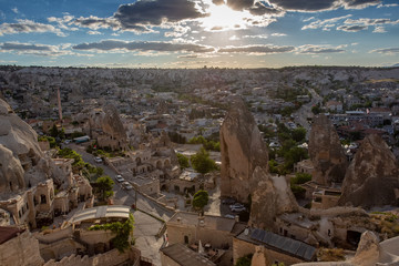 Fototapeta na wymiar Amazing rocky landscape of Cappadocia in the morning