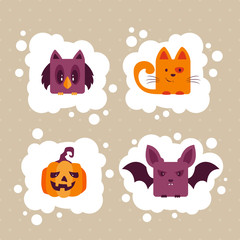 Set of Halloween Animals