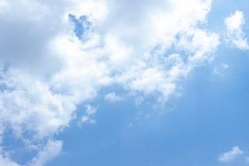 Naklejka na ściany i meble Clear Blue sky with some clouds